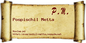 Pospischil Metta névjegykártya